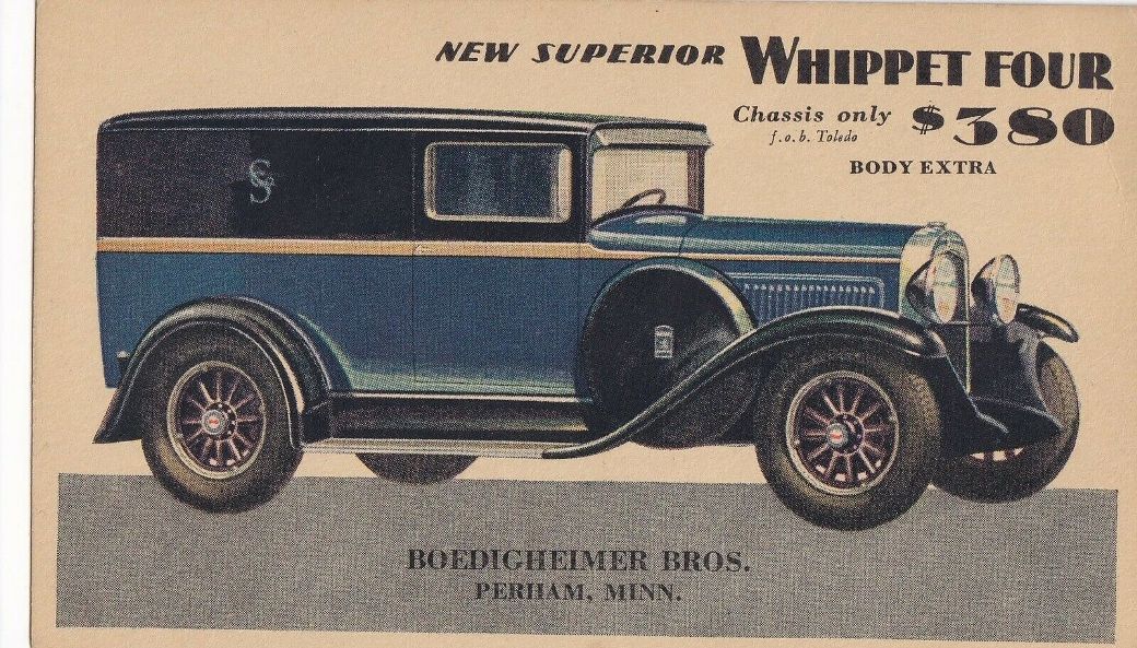 1929 - 1930 Whippet 96A Delivery Advertisement