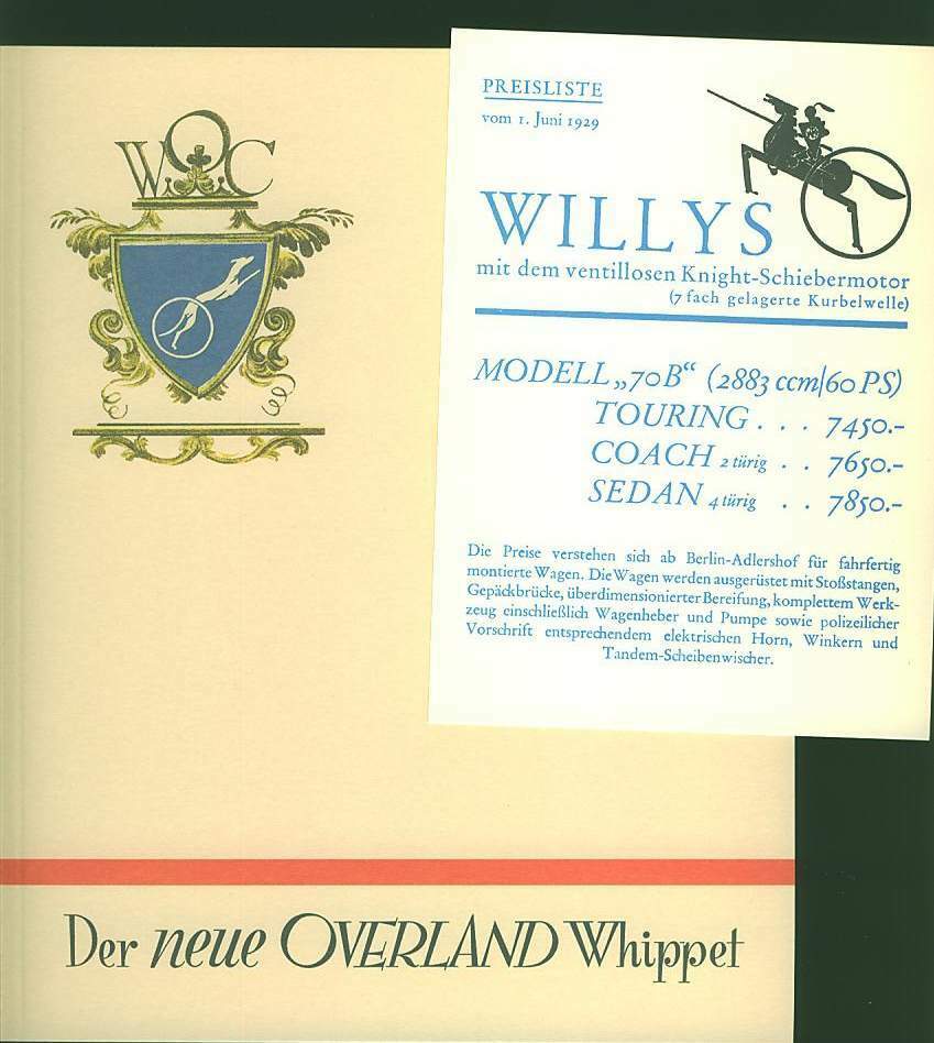 Whippet 96A brochure, Germany
