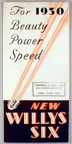 1930 Willys Model 98B Sales Brochure - America