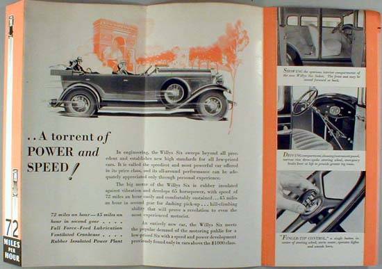 1930 Willys Model 98B Sales Brochure - America