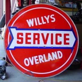 Willys Overland Service Sign