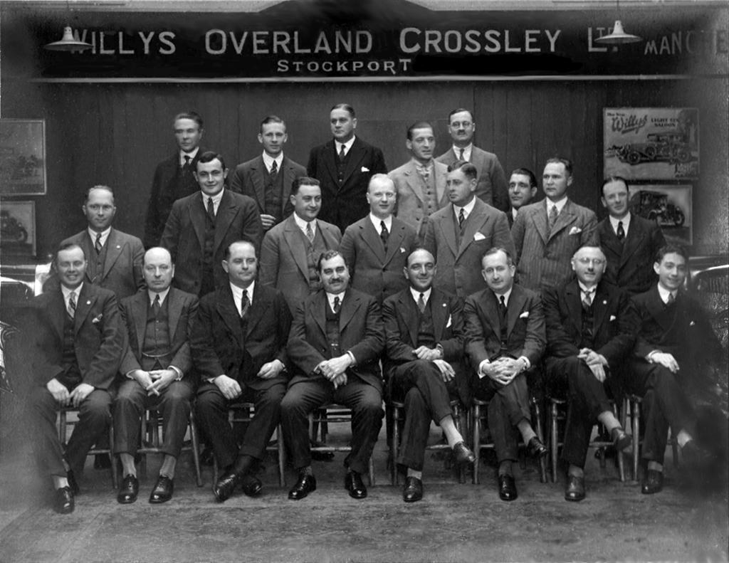 Willys Overland Crossley management team, Heaton Chapel, Stockport, UK circa 1930