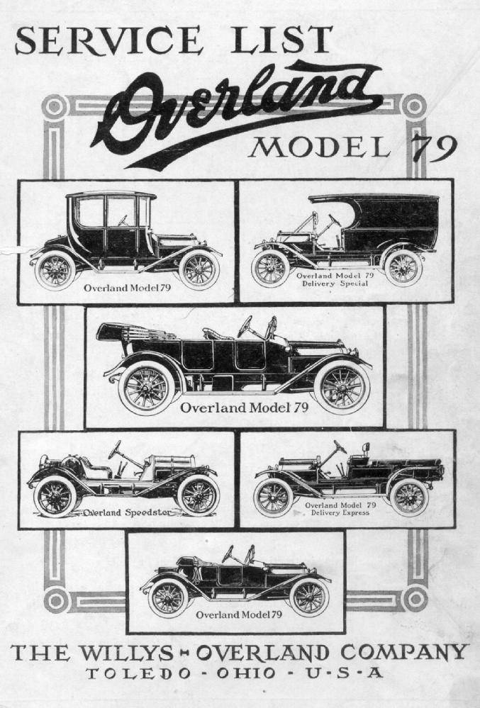 1914 Overland Model 79 Body Styles