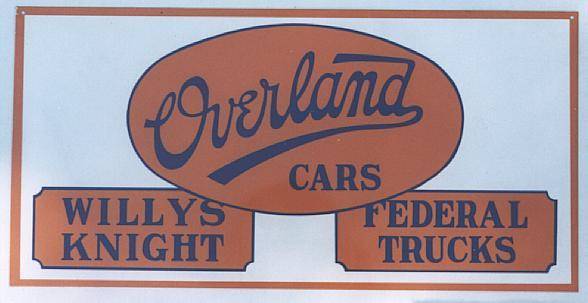 Overland, Willys Knight, Federal Truck Sign