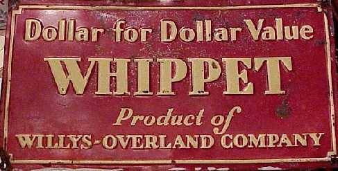 Whippet Dealer Sign