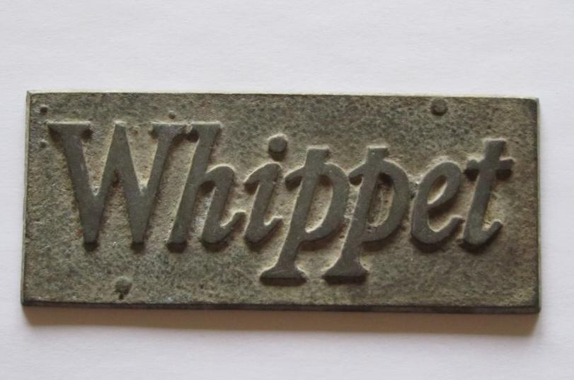 Whippet promotional nameplate