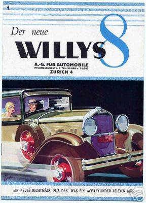 1930 Willys Eight Sales Brochure - Sweden