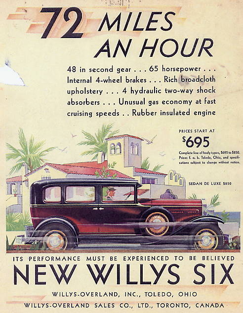 1930 Willys Model 98B Advertisement - America