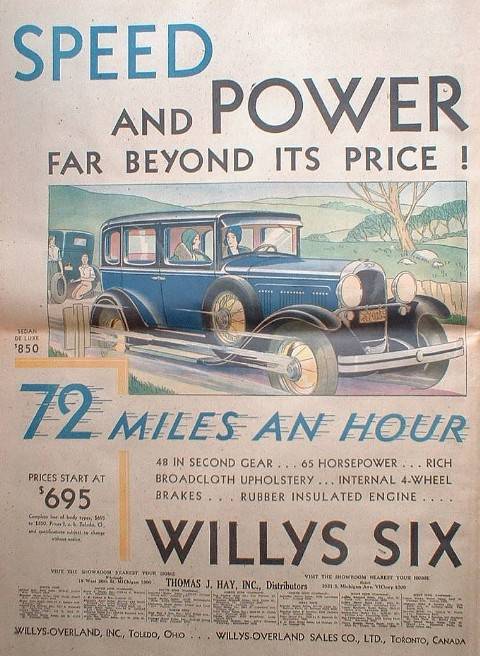 1930 Willys Model 98B Advertisement - America