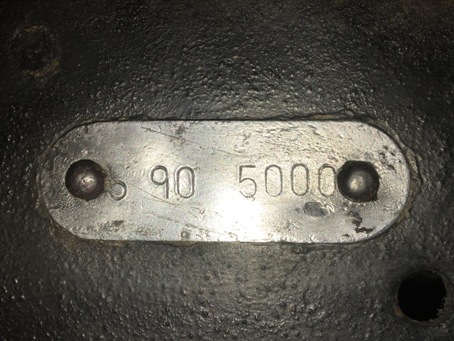 1932 Willys Model 6-90 2 Door Coach Serial number tag