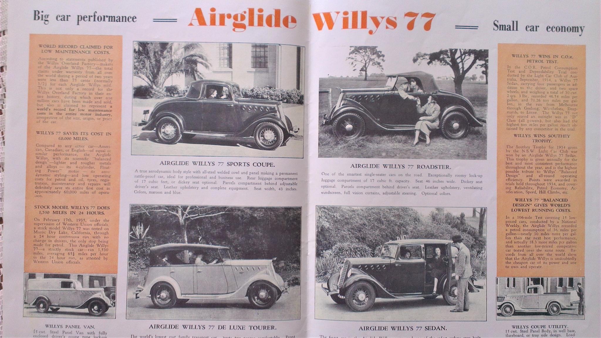 1935 Willys Sales Brochure - Australia