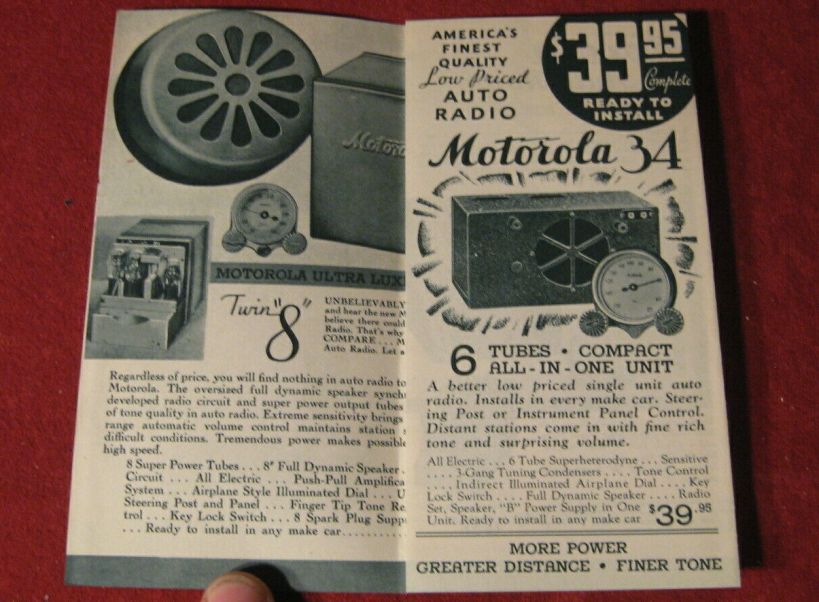 1933-1934 Motorola Car Radio