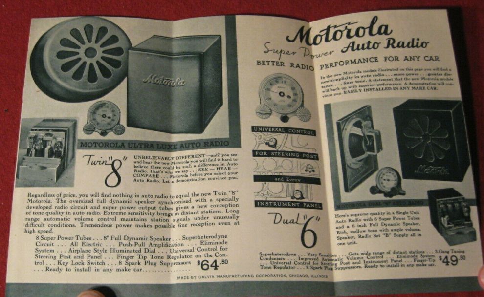 1933-1934 Motorola Car Radio