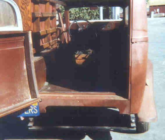 View through rear door