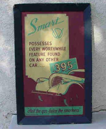 Willys Model 37 Enamel Advertising Sign