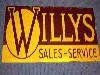 Willys Overland Sales and Service Sign