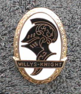 Willys Knight Radiator Emblem - Model 70B, 87