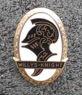 Willys Knight Radiator Emblem - Model 70B, 87