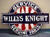 Willys Knight Service Sign