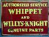 Willys Knight Service Sign