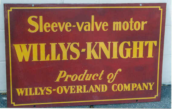 Willys Knight Service Sign