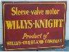 Willys Knight Dealer Sign