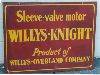 Willys Knight Service Sign